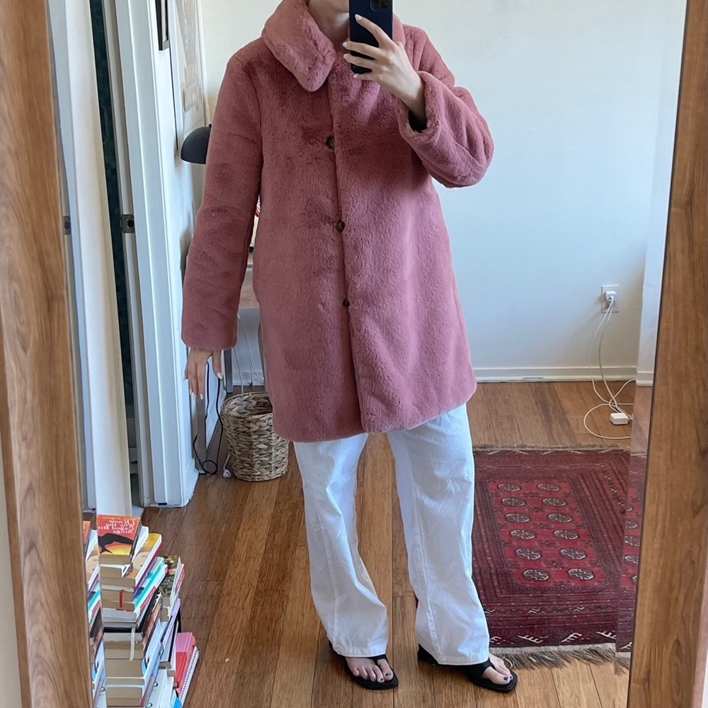 NWT L J Crew Faux Fur Coat